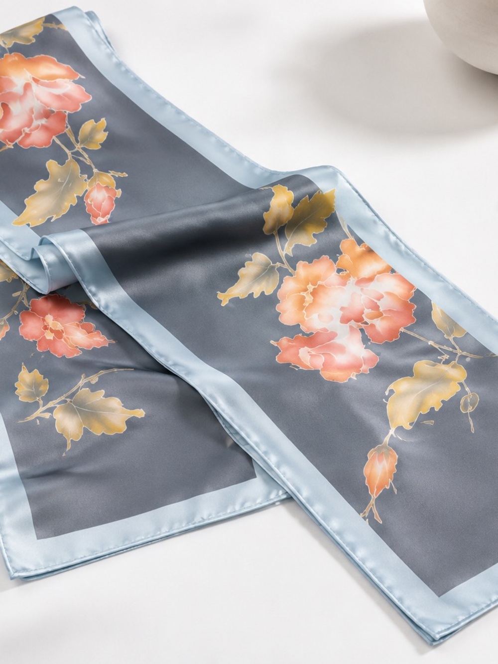 Vintage 1980s Hand-Painted Silk Scarf – Penelope Tim